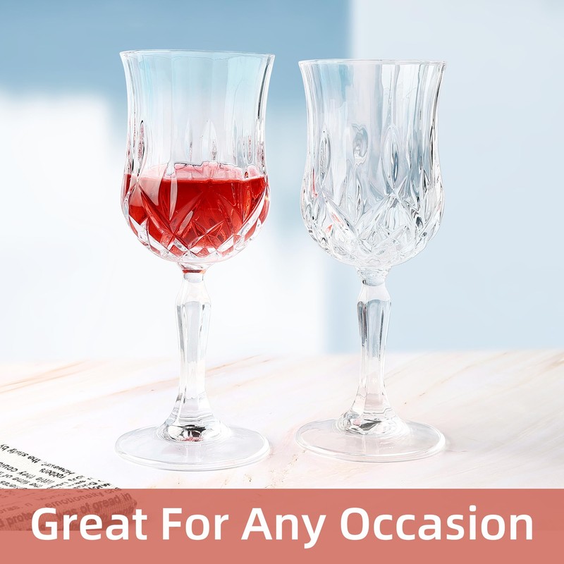 UMEIED 12 Pack 7.2oz Wine Glasses, Small Stemware for Red