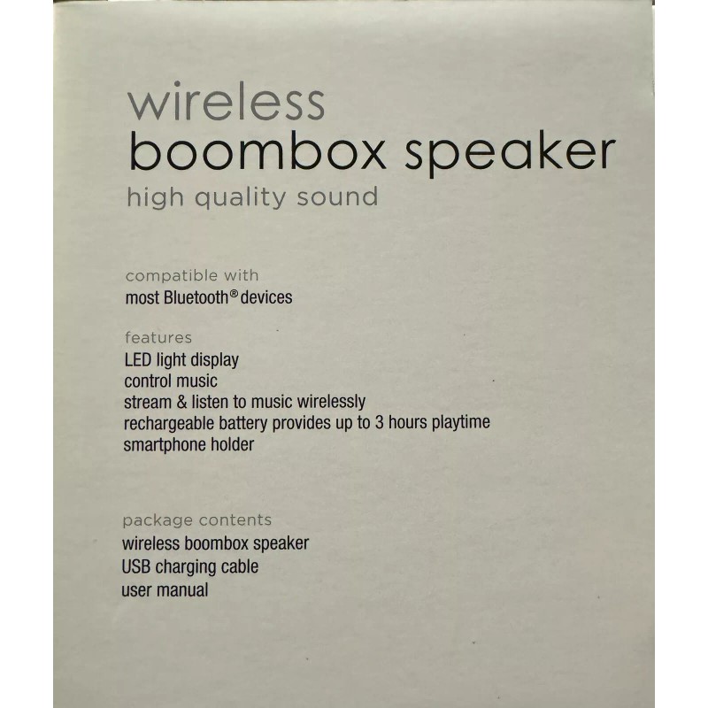 VIVITAR Bluetooth Wireless Speaker With LED Display And Rechargeable Battery