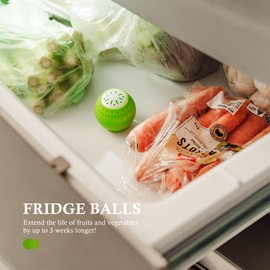 Cook Easy Refrigerator Odour Deodorizer Ball 3-Count, Fridge Balls Odor Remover Odor Eliminator Stay Fresh Refrigerator Ball, Absorbs Odour Keeps Fruits & Vegetables Fresh Longer (3-count, 5CM)
