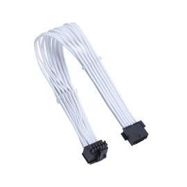 12V-2x6 PCIe 5.1 GPU Power Cable, 90-Degree L-Angle Design, 600W Compatible, White Sleeved (White, Type B)