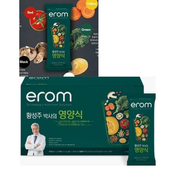 Dr. Lee Rom Hwang Seong-ju&#39;s nutritional food, 30 packs of 30g, delicious and savory healthy high-protein nutrition, 3 sets / 이롬 황성주박사의 영양식 30g 30포 맛있고 고소한 건강 고단백영양식, 3세트