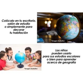 Globo Terráqueo Giratorio Didáctico Español Mapa Mundo 20cm
