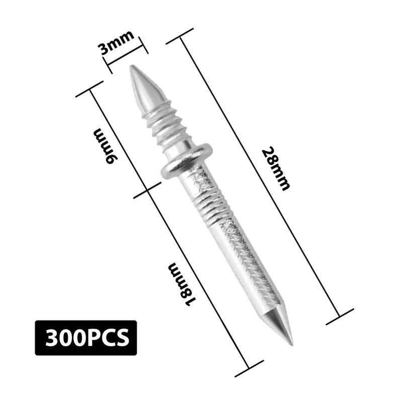 300 Pieces Seamless Nail with Double Headed Set, Seamless Nail