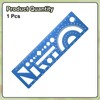 sourcing map Multifunctional Geometric Rulers 15cm Metric and SAE Aluminum