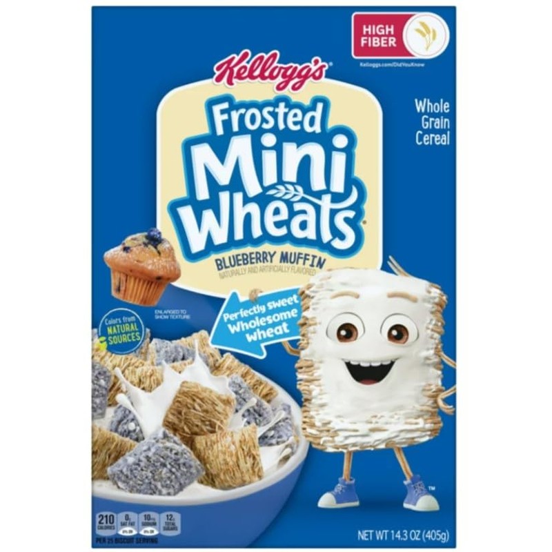 Kelloggs Frosted Mini Wheats Cold Breakfast Cereal - Blueberry Muffin