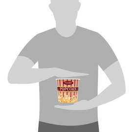 Reusable Plastic Popcorn Bucket - Time for Treats VKP1166 Popcorn Bucket, Small, Burgundy