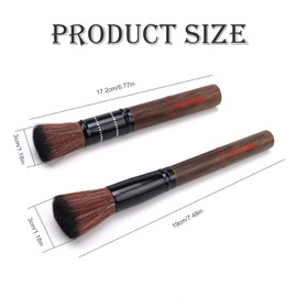 CHSEROK 2 Pieces Coffee Brush, 19 and 17.5 cm Espresso Brush, Ebony Barista Brush, Portafilter, Coffee Cleaning Brush with Wooden Handle, for Home, Cafe, Bakery