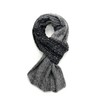 Bowbear Tricolor Winter Knit Infinity Scarf with Beanie, Gray