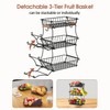 Wetheny 3-Tier Fruit Basket Bowl Vegetable Storage with Banana Hook