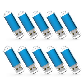 KEXIN 50 Pack 16GB USB Sticks, Blue, USB 2.0, 30MB/s Read & Write, Retractable Design, Compatible with Windows, Linux, Mac, USB 2.0 & Below