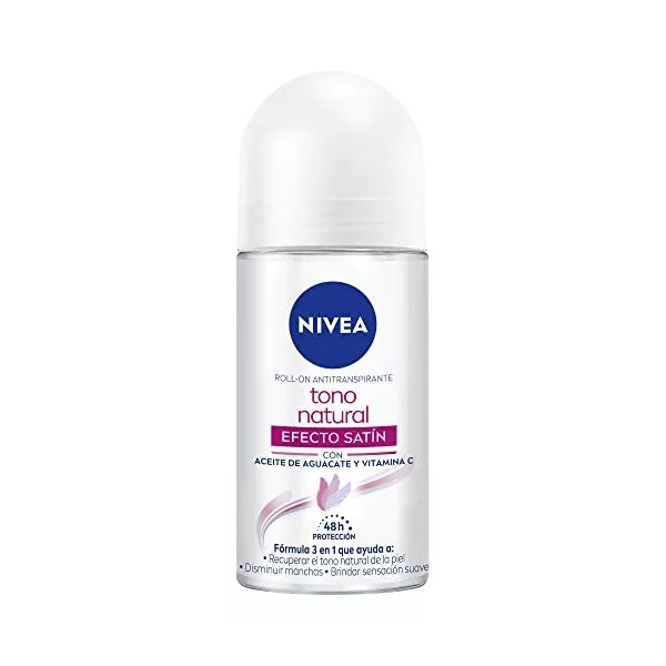 Nivea Aclarado Natural Satin Desodorante Roll-on Envase C/50