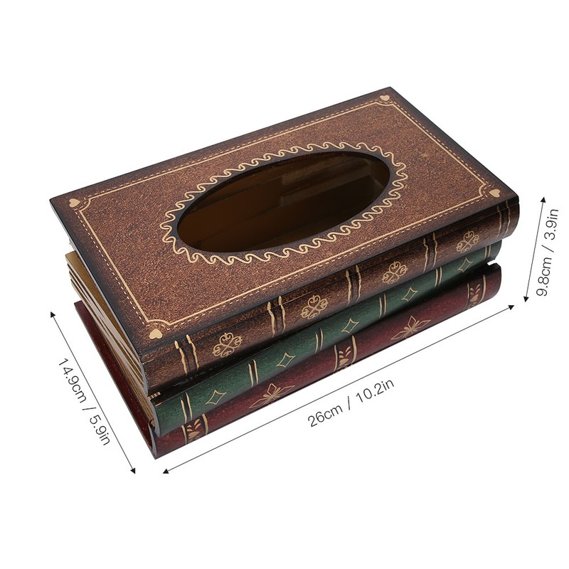 Book Shaped Tissue Box Home Decoration Storage Props Office Ornaments