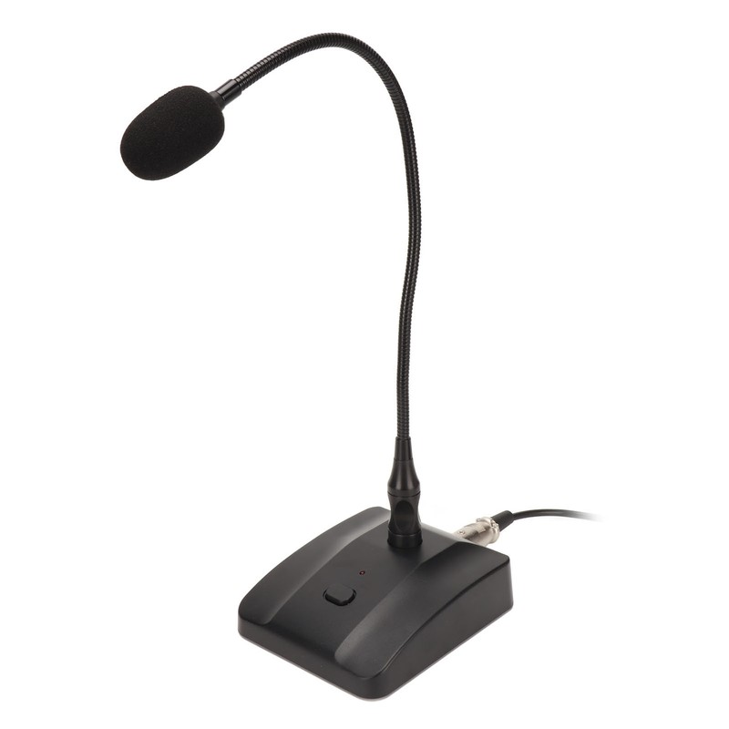 Gooseneck Condenser Microphone Professional 6.35mm Desktop Wired Microphone for Broadcasting