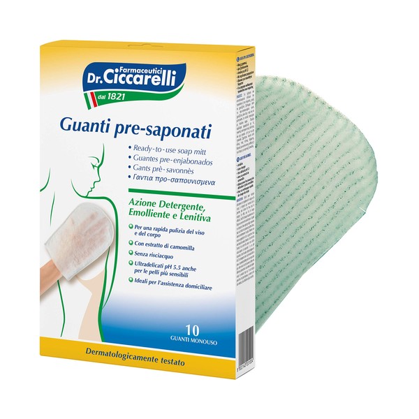 Dr. Ciccarelli Igiene Corpo Ready-to-Use Soap Mitt, 10-Piece