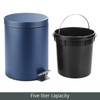 mDesign Pedal Bin — Metal Waste Bin with Pedal, Lid
