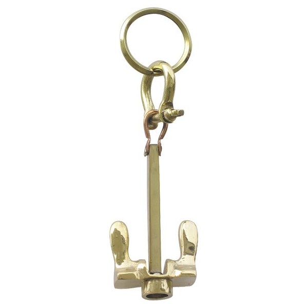 Sea-Club Anchor Key Chain Pendant Brass, multicoloured, Unit size