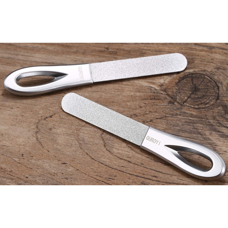 GUROYI Nail File, Nail Polishing, Set of 2, Premium Emery