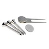 Plain Silver Golf Gift Set of Three Tees, Divot Tool