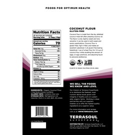 Terrasoul Superfoods Terrasoul Superfoods Organic Coconut Flour, 4 Lbs - Gluten-Free | Unrefined | Fine Texture | Premium Quality