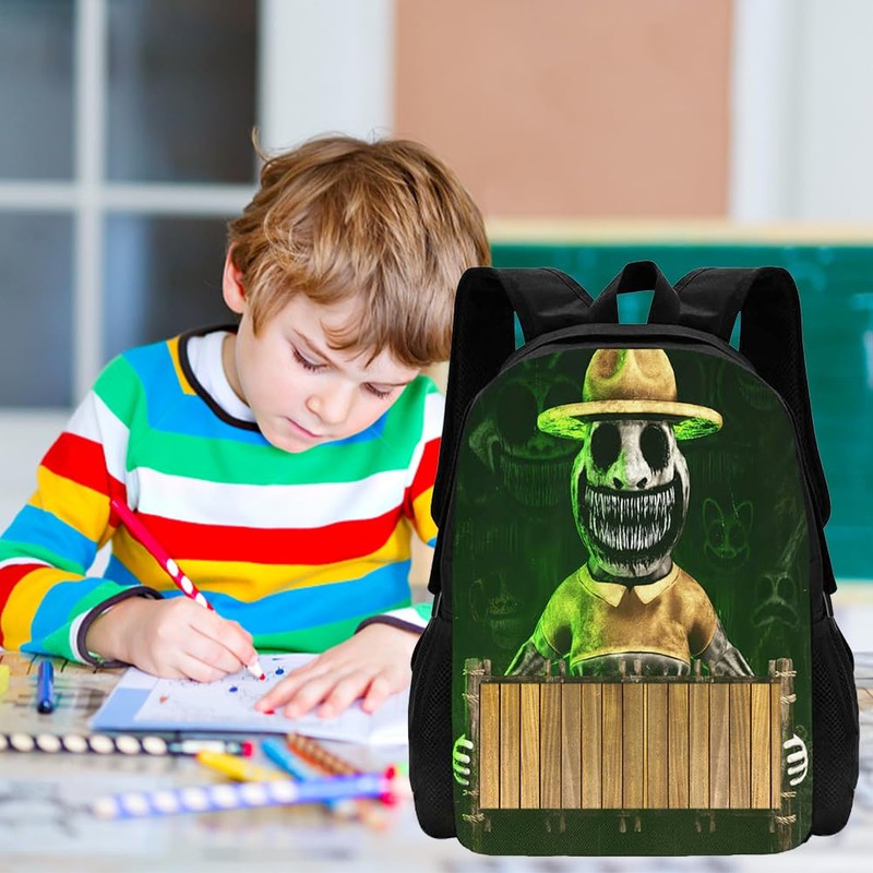 Zoo Print Bookbag Water Resistant Lightweight Durable Backpack School Bag