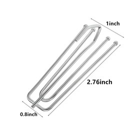 Wmzjnljy 40pcs Curtain Pleat Hooks Stainless Steel Curtain Hooks 4 Prongs Pleat Hook Pinch Pleat Hook(M158-40)