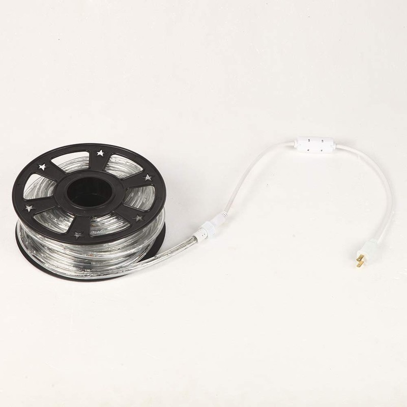 50ft 360 LED Waterproof Rope Lights, 110V Connectable Indoor Outdoor