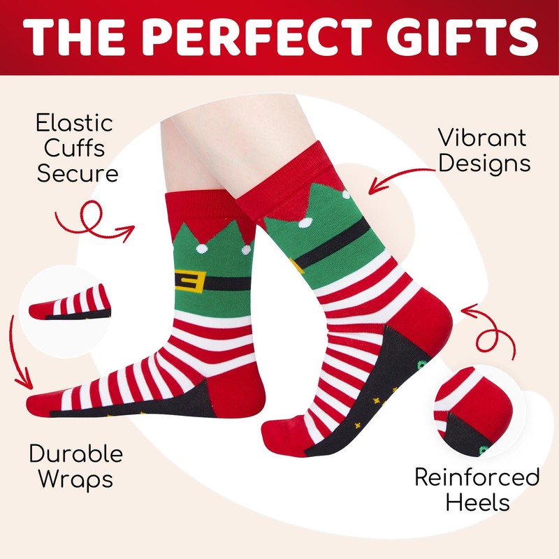 HAPPYPOP Christmas Gifts Stocking Socks for Men - Secret Santa