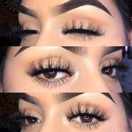 7 Pairs 8D False Eyelashes 25mm Long Handmade Faux Mink Lashes Natural Wispy Cross Fluffy Eyelashes Extension Dramatic Woman' Fashion Beauty Makeup