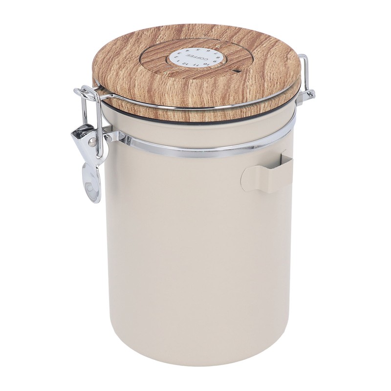 Coffee Canister 1.8L Stainless Steel Airtight Coffee Bean Storage Container