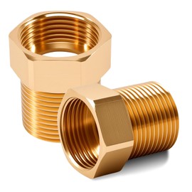 2 Stück Messing Rückschlagventil, 3/4 Zoll AG x IG Rückschlagventil, DN20 Gewinde Rückflussverhinderer, G3/4" Rückschlagventil Abwasser, geeignet für Heizung,Garten,Pool, Wasserpumpe