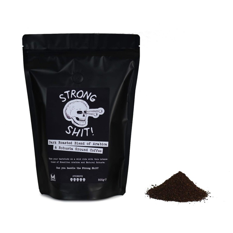 Dark Roasted Blend of Arabica and Robusta Ground Coffee -