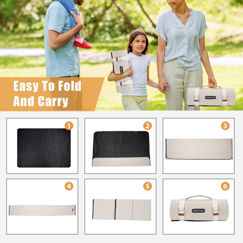 G GOOD GAIN Picnic Blankets Waterproof Extra Large - Outdoor