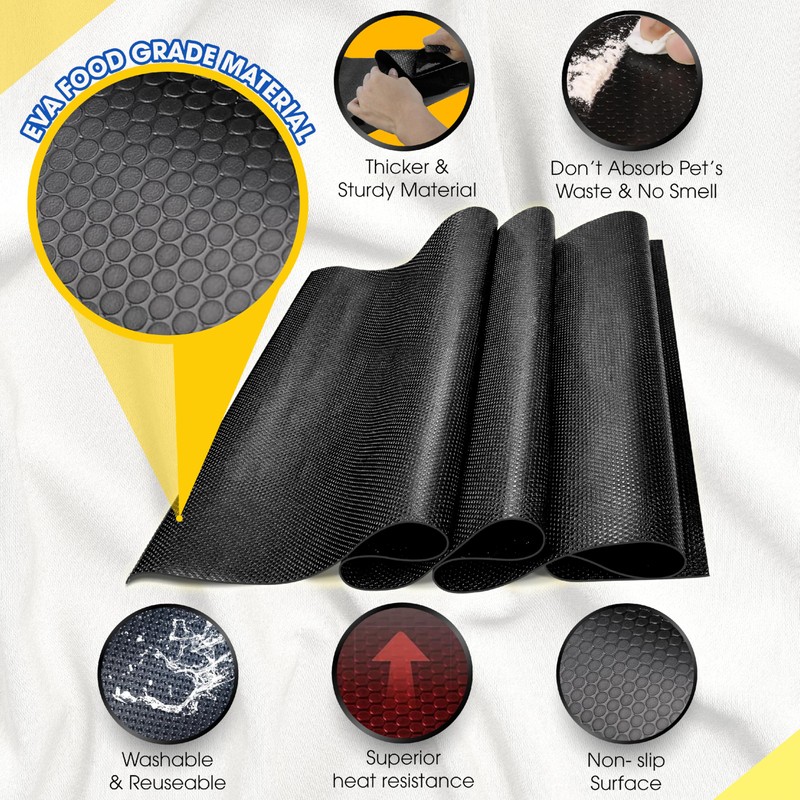 [Premium] 24"x60" Reptile Substrate Mat with 4 PCS Rug Gripper,