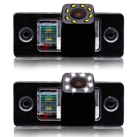 Dynavsal Waterproof HD Color Wide Viewing Angle License Plate Car Rear View Camera with Night Vision for VW Touran Tiguan Touareg Passat Jetta Caddy Golf V T5 Beetle Bora Scirocco Sharan Skoda Fabia