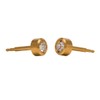 Gold Ear Stud Mini Birthstone April
