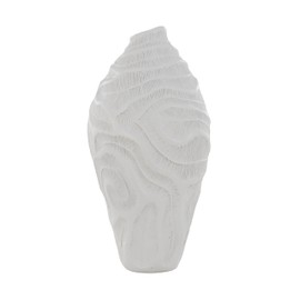 Coral Pattern and Threaded Resin Art Vase, Modern Home and Hotel Homestay Decoration Ornaments, Suitable for Dried Flowers and Line Flowers.(14 inches high)