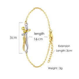 WHHFS Hug Soulmate Couple Bracelet for Women Gold Copper Adjustable Valentines Gift for Boyfriend and Girlfriend Wife Her.