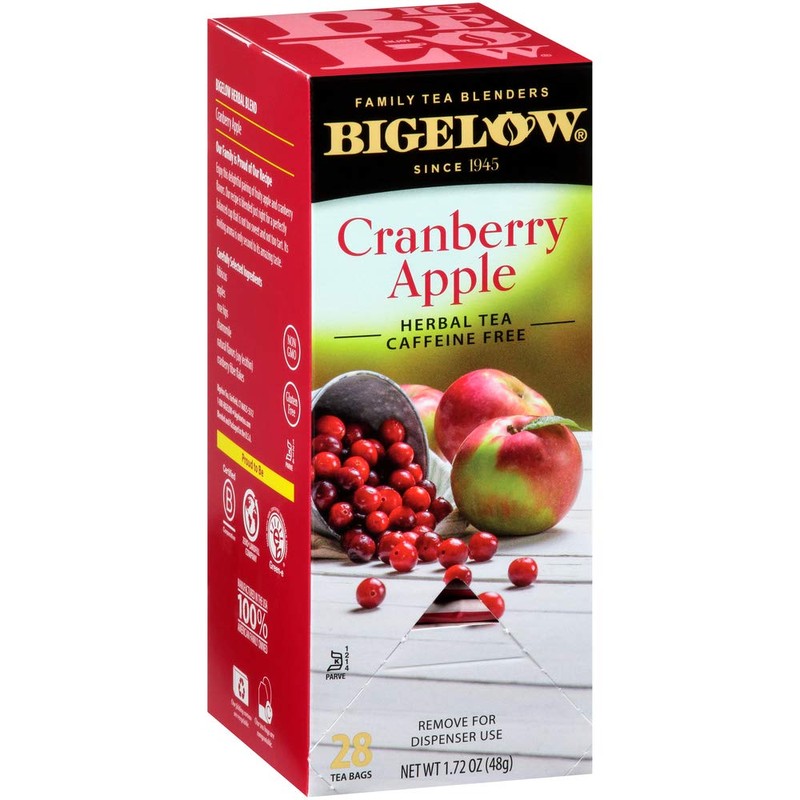 Bigelow Cranberry Apple Herbal Tea Bags 28-Count Box (Pack of