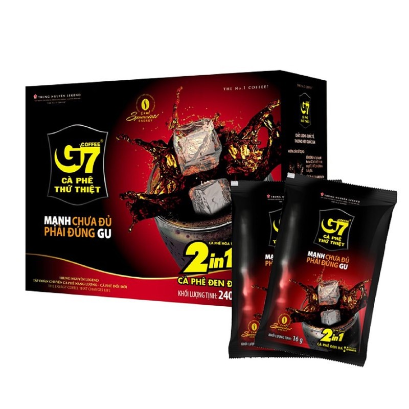 3 Packs - Instant Black Coffee with Sugar - Ca