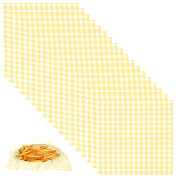 MBAIYO 100Pcs Wax Paper Sheets for Food, 7 x 7