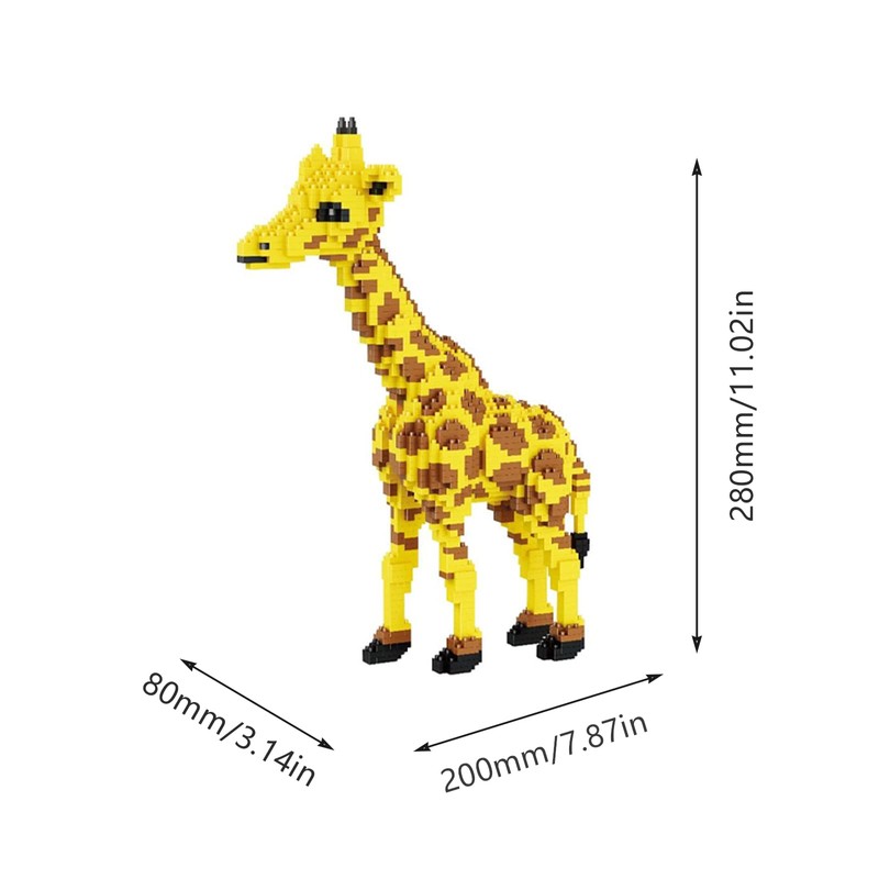 Larcele 1350 Pieces Micro Building Blocks Toy Kit, Mini Animal