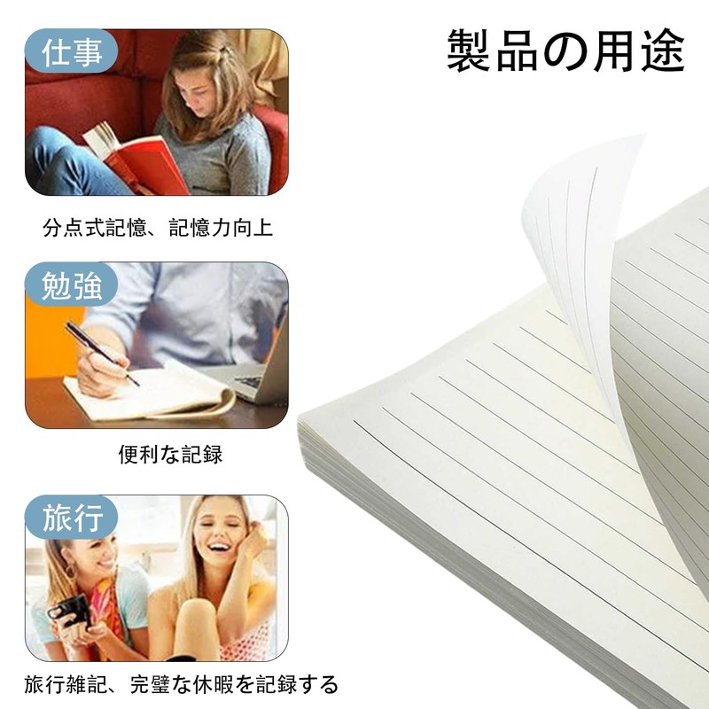 HUIKKJP Notebook Refills, Personal Organizer Refills, Horizontal Rule, Business Notebook,