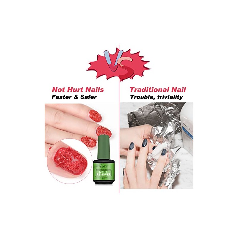 Gel Nail Polish Remover 0.5 Fl Oz, Professional Gel Remover