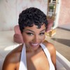 PangDongLai Pelucas Rizadas Estilo Pixie, Elegantes Y Sofisticadas, para Mujeres