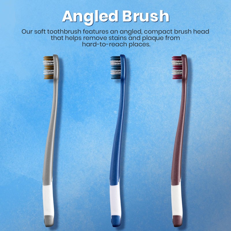 Fregum 8811 Soft Toothbrushes for Adults, Double Cleaning Power, Spiral