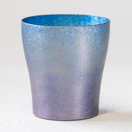 HORIE Pure Titanium Double Wall Tumbler, 8.5 fl oz (250 ml), Produced in Tsubame Niigata Prefecture, Indigo