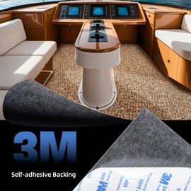 Fullfire Boat Flooring EVA Foam Decking Sheet, Camo Brown Small Diamond Marine Deck Floor with Self-Adhesive Backing for Pontoon Boat Bass Boat Jon Boats Yacht Kayak RV Floor 47" x 16"