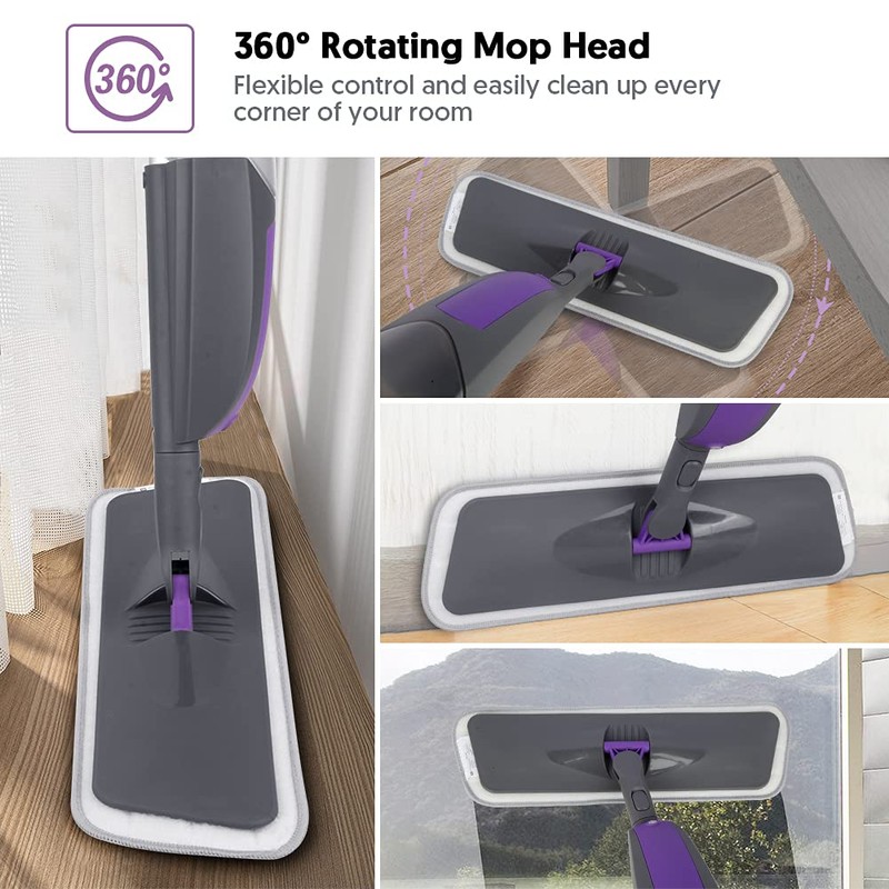 Spray Mops for Floor Cleaning - HOMSIER Microfiber Mop Wet