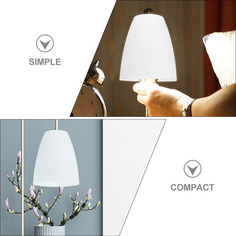 NOLITOY Plastic Cylinder Lampshade, White, Modern Style, Horseshoe Shaped, Softens