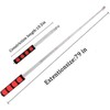 Auto-plaza 4PCS X 6.5 Feet (2 Meters) Red Telescopic Handheld